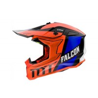 Casca Moto Off Road Mt Falcon Warrior Portocaliu Lucios Xl Motoboom Ro